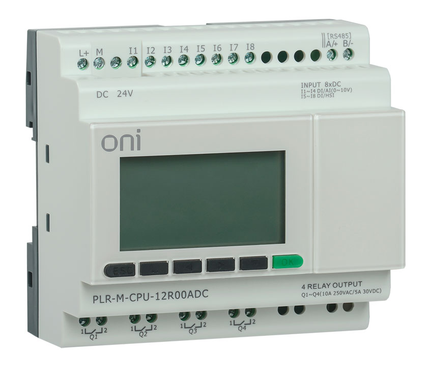 Микро ПЛК PLR-M. CPU DI16/DO08(R)/DO02(T) 24В DC