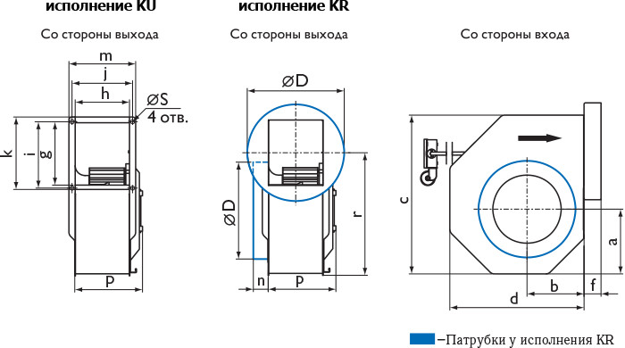 Центробежные вентиляторы Ostberg RFE 280/315, RFT 280/315