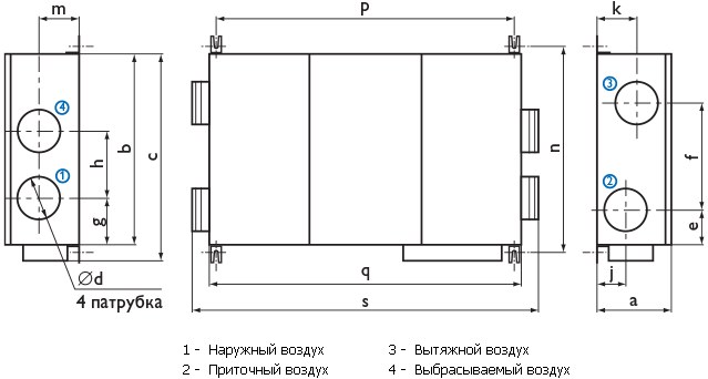 Приточно-вытяжная установка Ostberg HERU 100 T