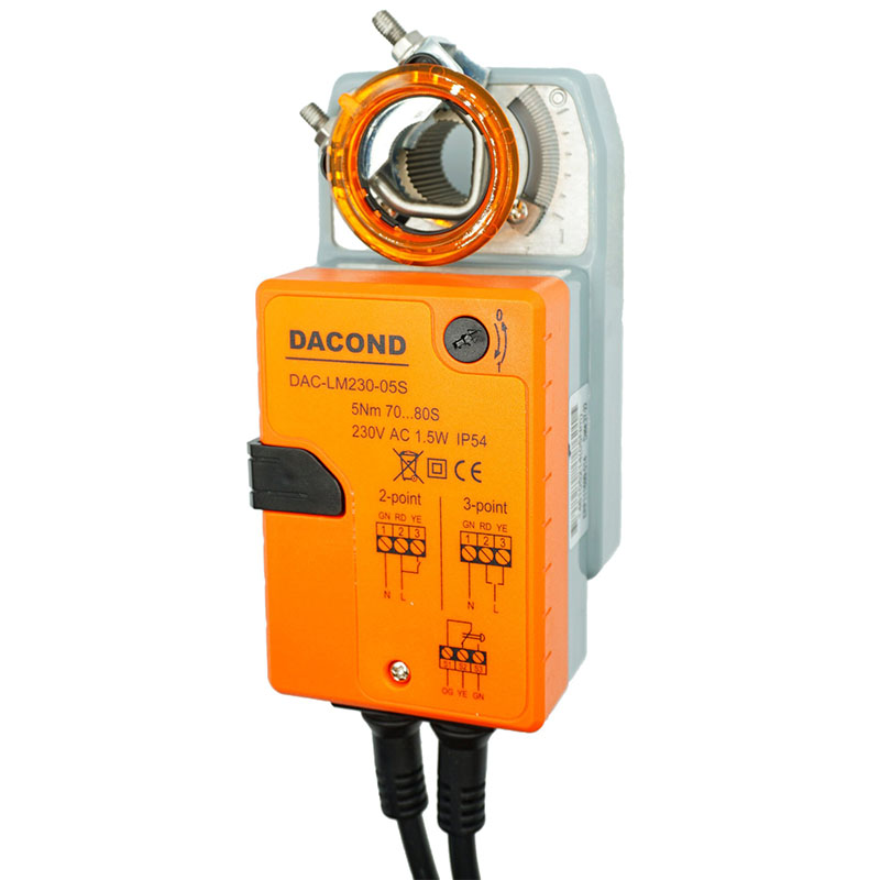 Электропривод DACOND DAC-LM24-30S (30 Н·м, 24 В, без пружины)