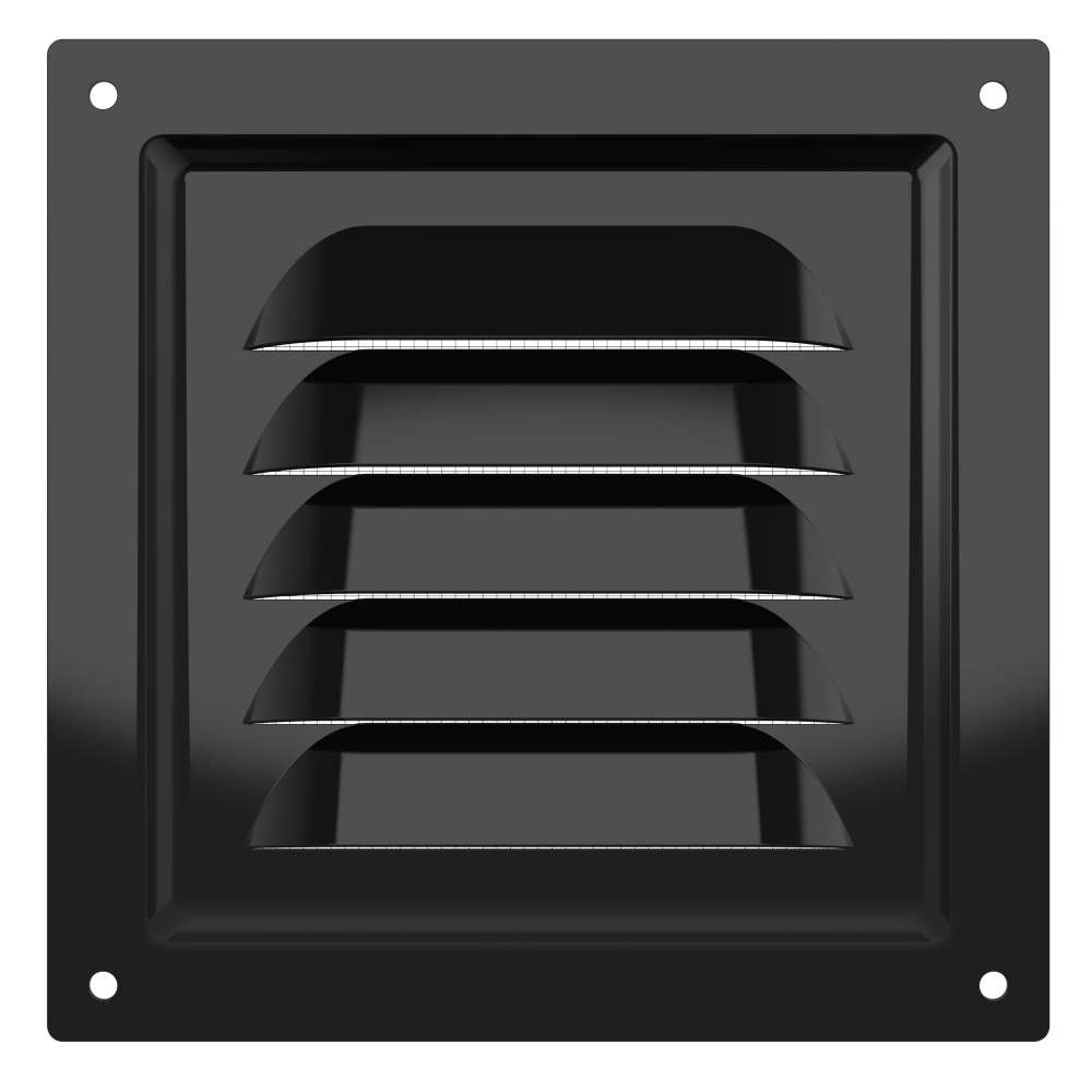 Решетка вентиляционная МЭ сетка 125х125 окрашенная сталь Black ERA