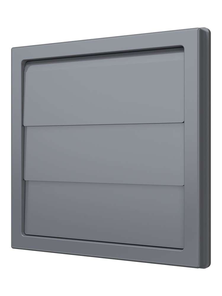 Выход стенной КФ фланец D125 жалюзи 150x150 ASA Gray ERA STREETLINE