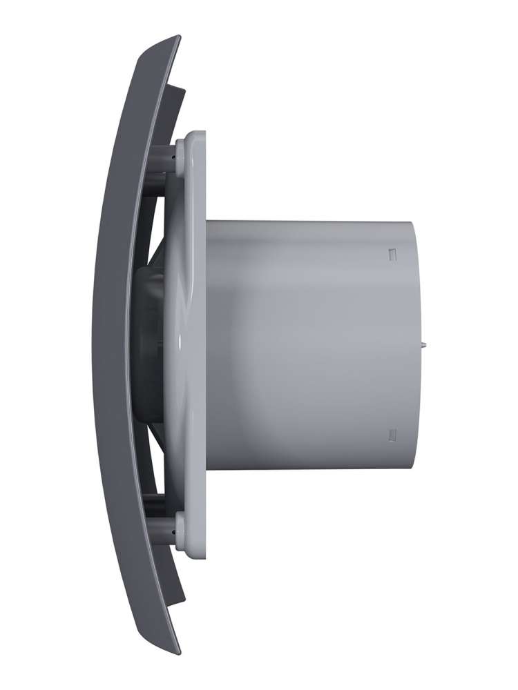 Вентилятор накладной BREEZE D125 обратный клапан Dark gray metal DICITI