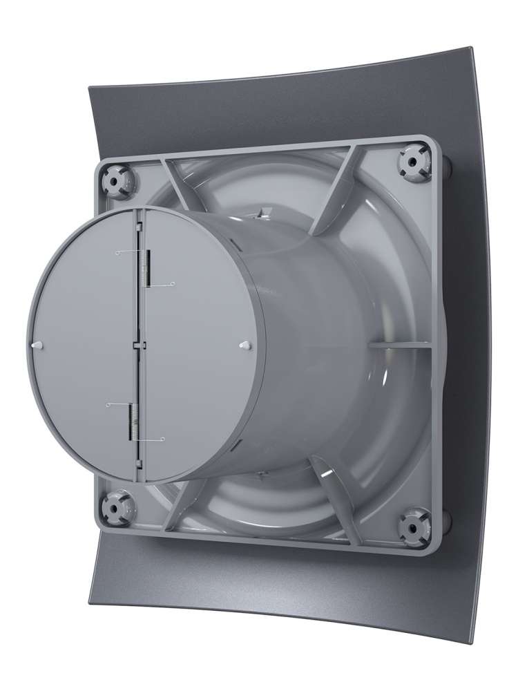 Вентилятор накладной BREEZE D125 обратный клапан Dark gray metal DICITI