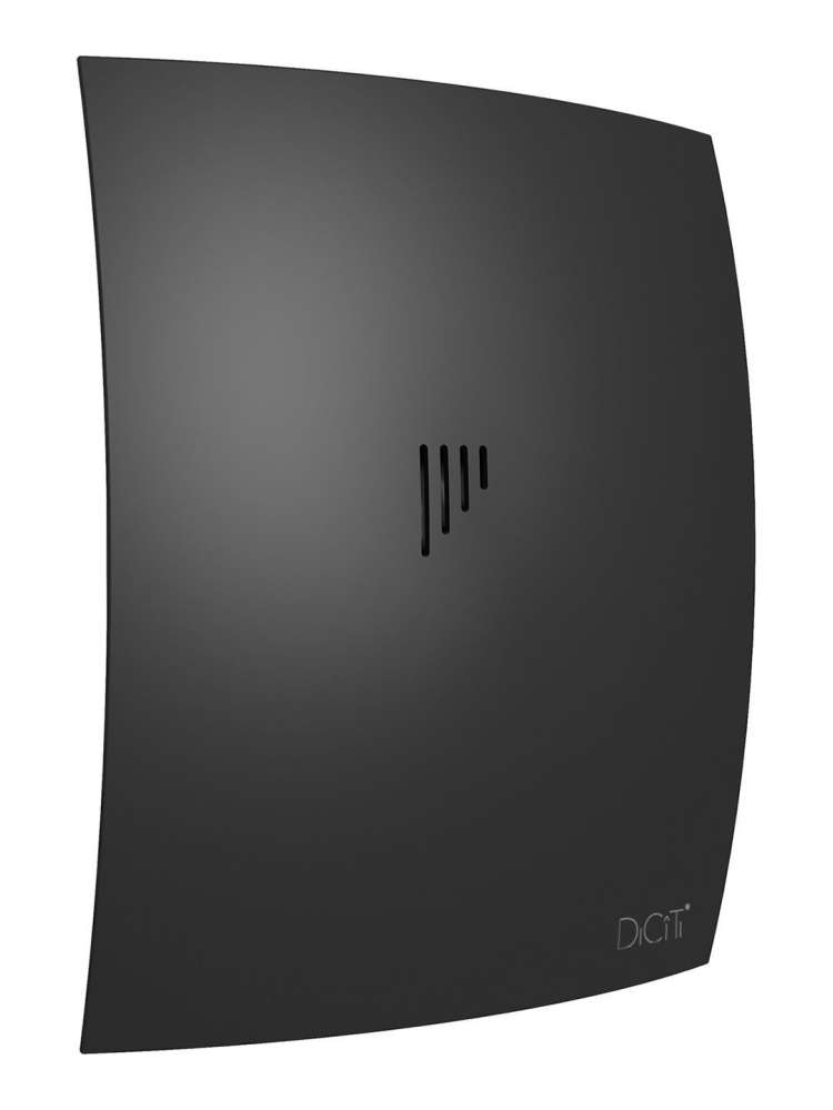 Вентилятор накладной BREEZE D125 обратный клапан Matt black DICITI