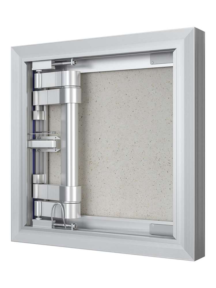 Люк ревизионный D C ERAmo Optimum 300х300 скрытый монтаж петля алюминий EVECS