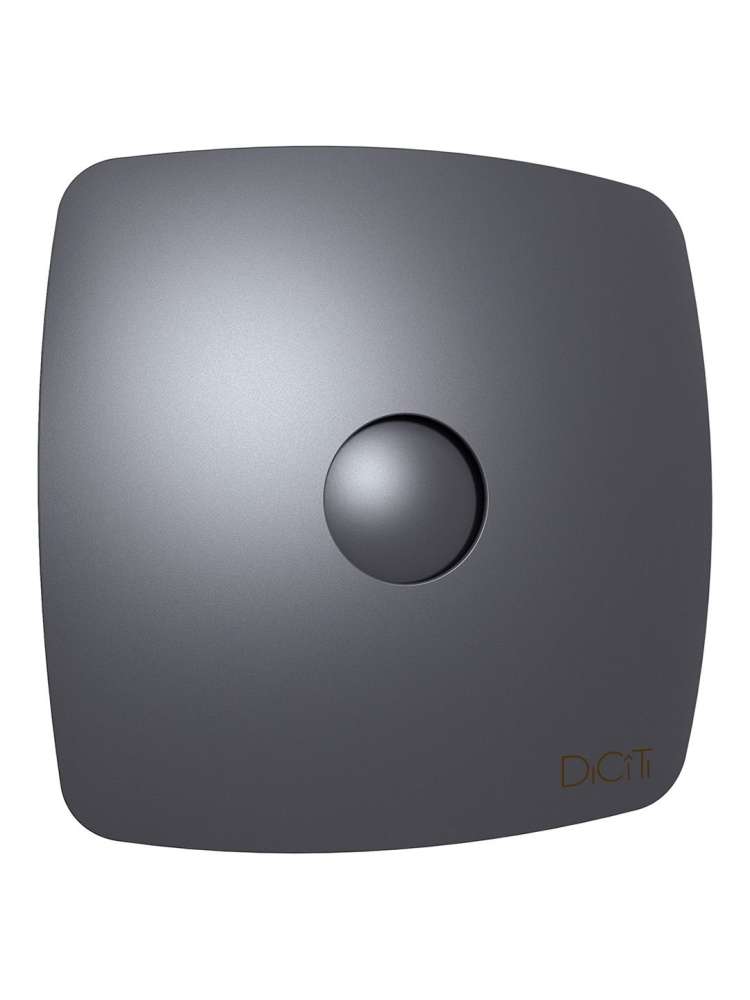 Вентилятор накладной RIO D125 обратный клапан Dark gray metal DICITI