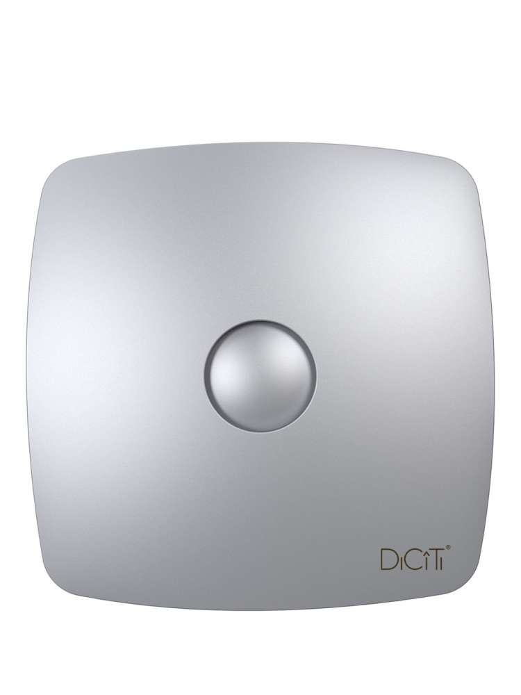 Вентилятор накладной RIO D125 обратный клапан Gray metal DICITI
