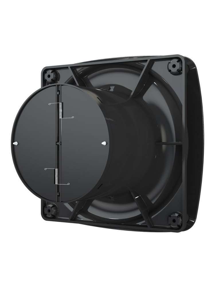 Вентилятор накладной RIO D125 обратный клапан Obsidian DICITI