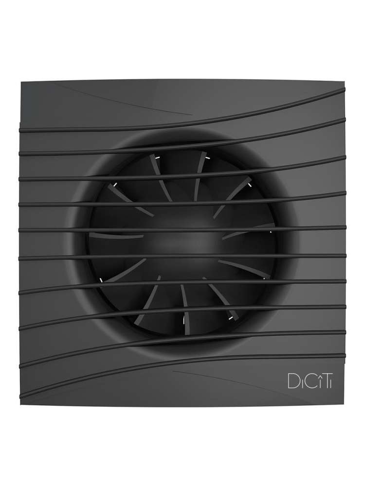 Вентилятор накладной SILENT D100 обратный клапан Matt black DICITI
