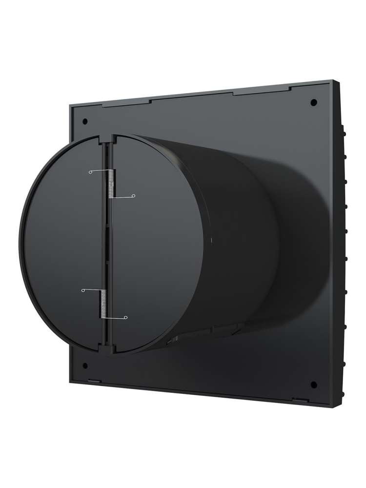 Вентилятор накладной SILENT D100 обратный клапан Obsidian DICITI