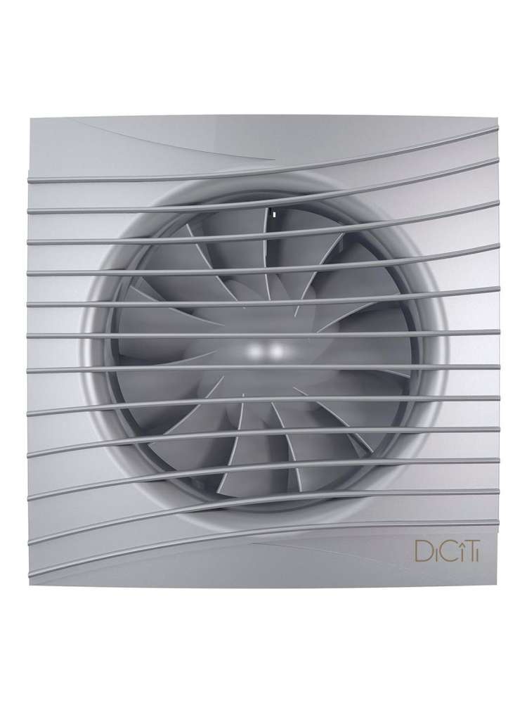 Вентилятор накладной SILENT D125 обратный клапан Gray metal DICITI