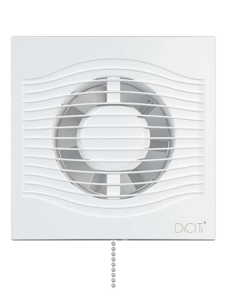 Вентилятор накладной SLIM D125 обратный клапан тяговый выключатель DICITI