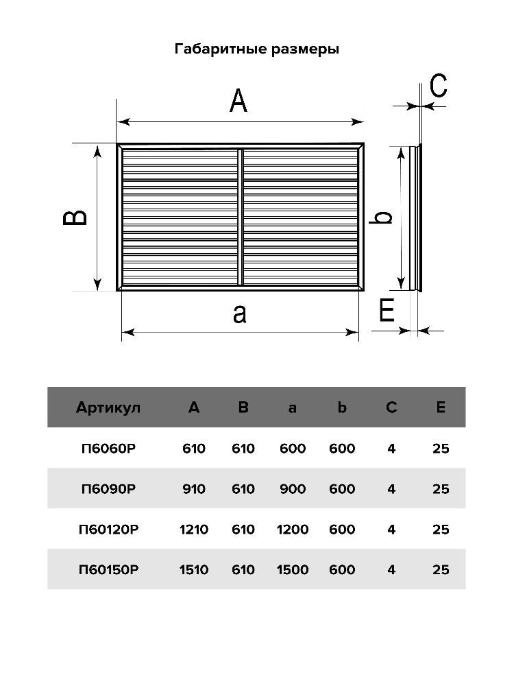 Экран радиаторный ПР фланец 600х600 пластик Gray ERA
