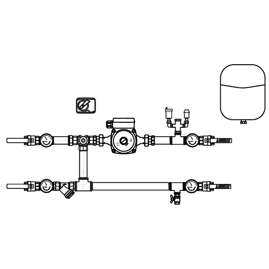 Узел регулирования для гликолевых рекуператоров AIRS 120F-40-50-3-GL