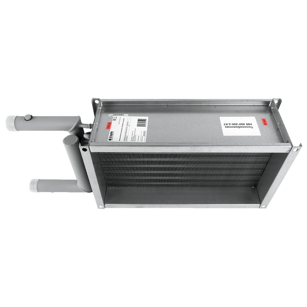 Водяной нагреватель для прямоугольных каналов ZILON ZWS 600x350-3