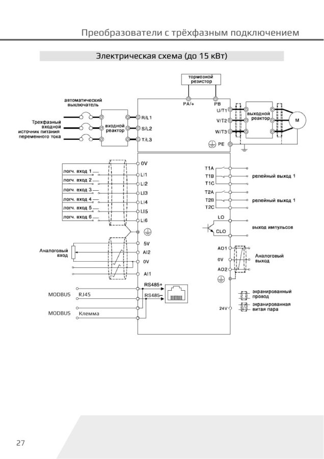 Преобразователь частоты Dastech D32-T3-11G/15P, 11/15 кВт, 380 В