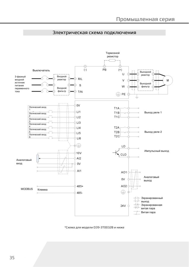 Преобразователь частоты Dastech D39-3T12A6B, 5,5/4 кВт, 380 В