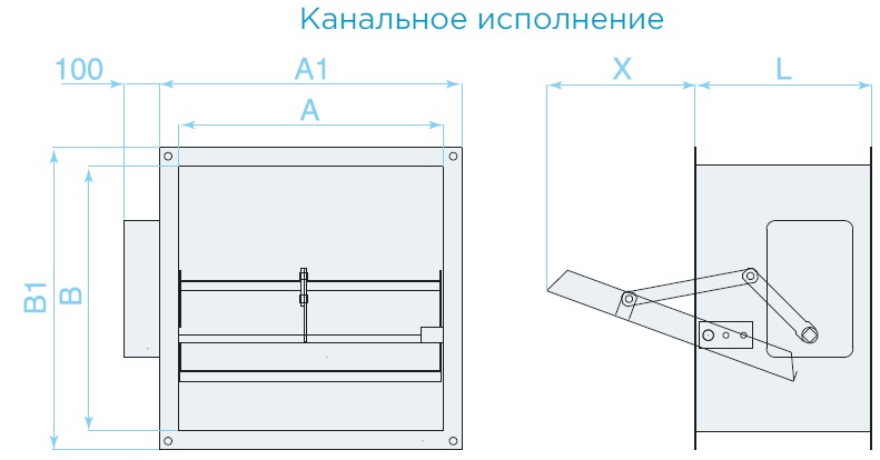 Технические характеристики — Клапан противопожарный DKS (КДМ-2М)/КДМ-3