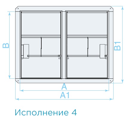 Виды кассетного исполнения стенового клапана c электромеханическим приводом — Клапан противопожарный DKS (КДМ-2М)/КДМ-3